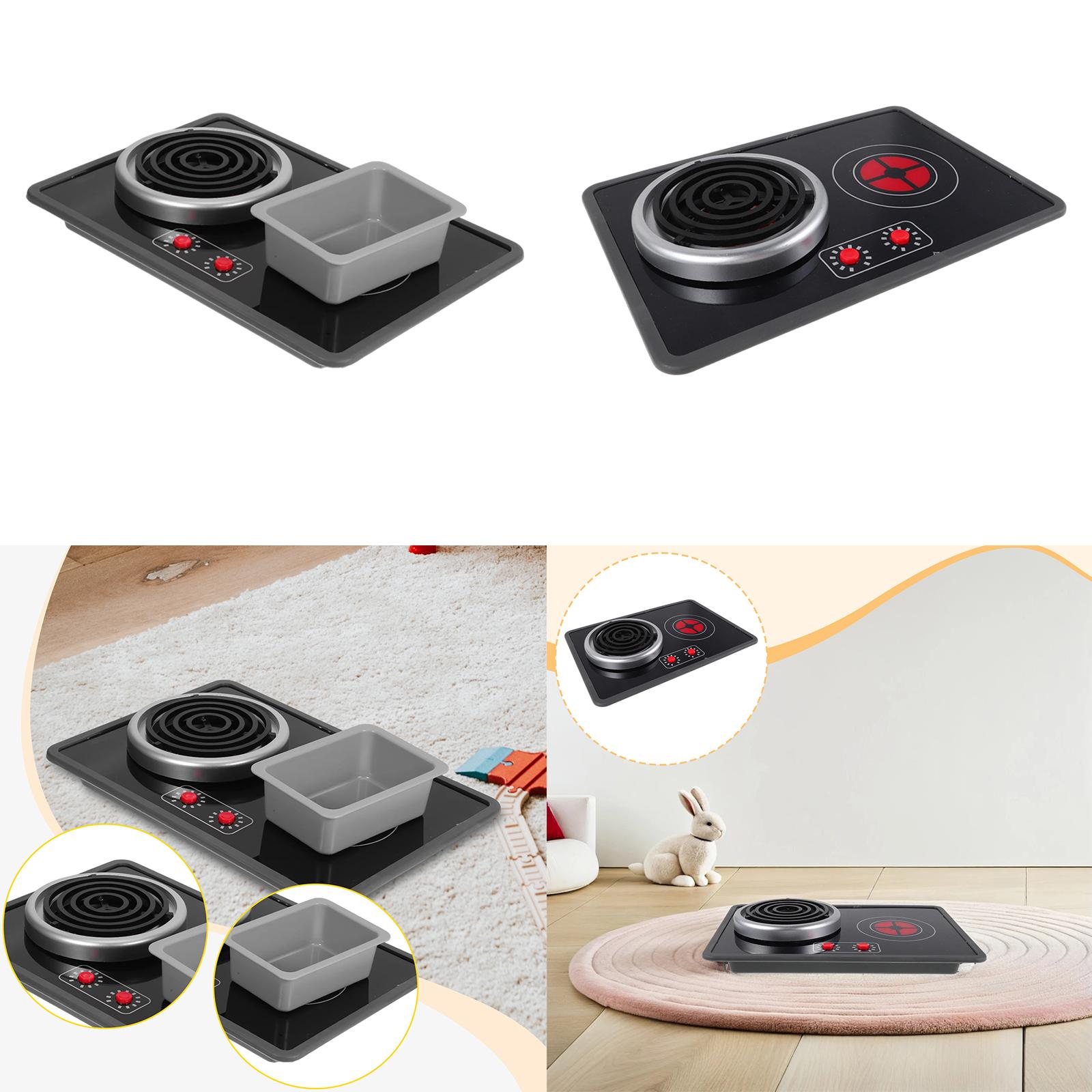 Kids Quiet Toys - ชุดครัวของเล่นเด็กพร้อมไฟและเสียง เตาของเล่นพร้อมอุปกรณ์ทำอาหารสมจริง ของเล่นเสริมสร้างการเรียนรู้และการเล่นบทบาทสมมติสำหรับเด็กหญิงและเด็กชาย