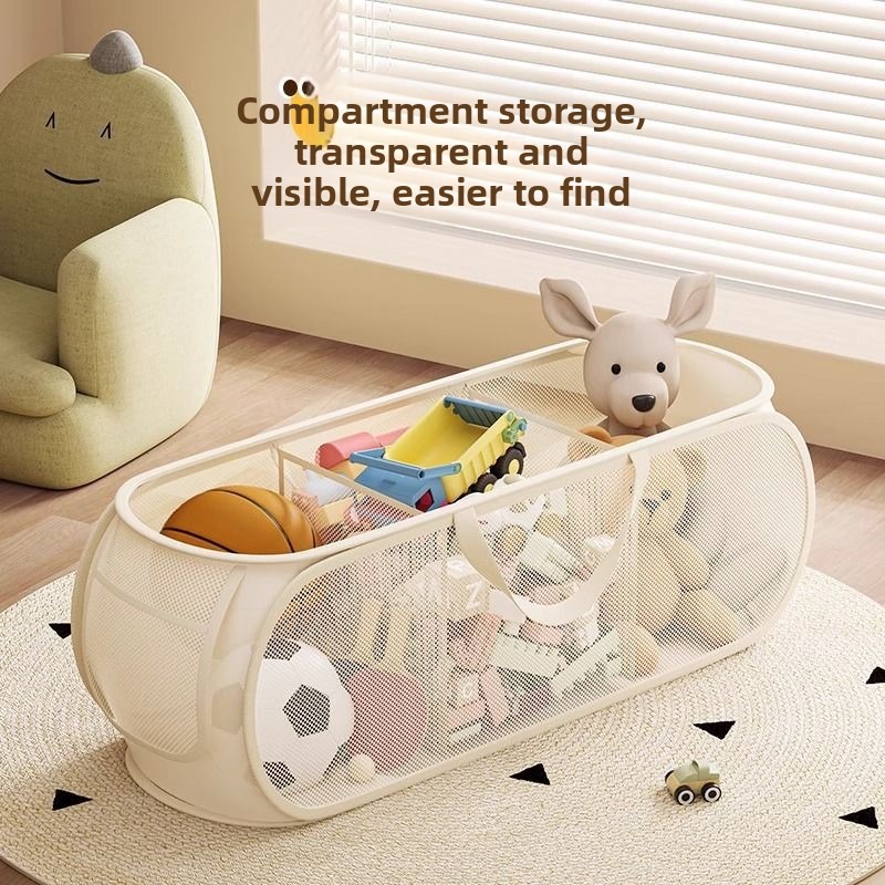 Kids Toys Basket - 1/2pcs Home สําหรับเสื้อผ้าสกปรกเด็ก/ของเล่นเด็กจัดระเบียบตะกร้าอเนกประสงค์ถุงเก็บตาข่าย
