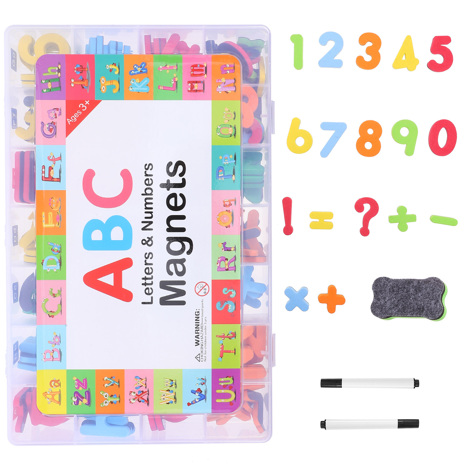 Magnetic Drawing Board - กระดานวาดภาพแม่เหล็กตัวอักษร 1 ชุด สำหรับการเรียนรู้ในวัยเริ่มต้น พัฒนาทักษะการรับรู้ การเคลื่อนไหว