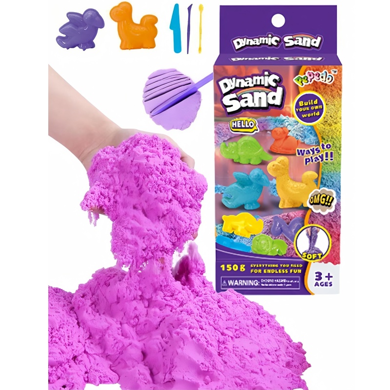 Kinetic Sand Mold - ชุดทรายเล่น 1/2 กล่อง 150 กรัม ของเล่นทรายวิเศษ