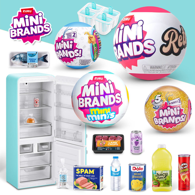 Kids Toys Brands - ชุดของเล่นตู้เย็นจิ๋วเหมือนจริง ZURU MINI BRANDS ของเล่นบอลบลายด์บ็อกซ์ ของเล่นเด็ก