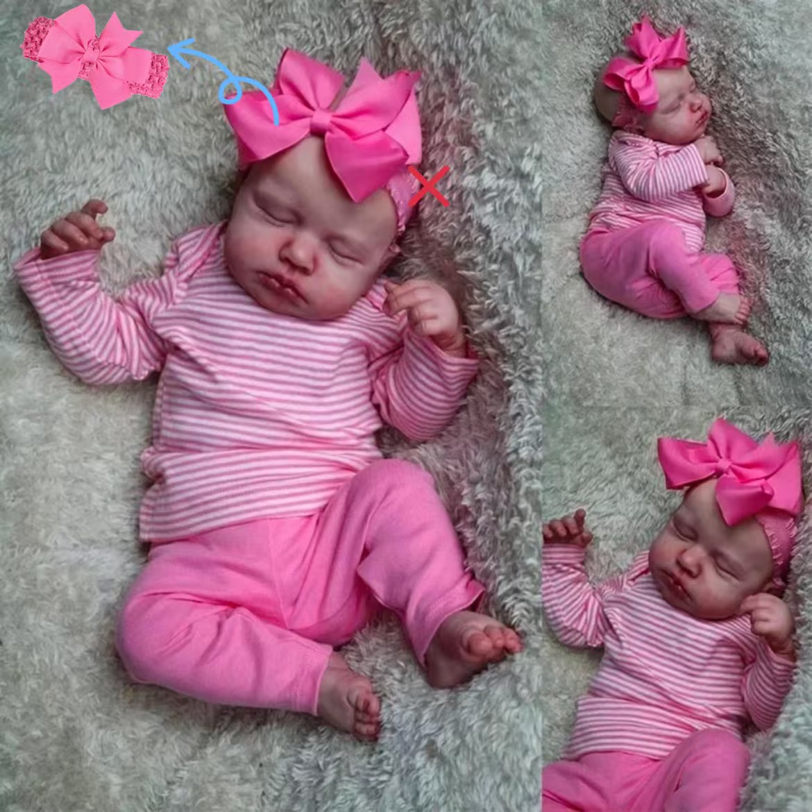 Kids Quiet Toys - MRB 50 ซม.สําเร็จรูปเด็กทารก Reborn LouLou Asleep
