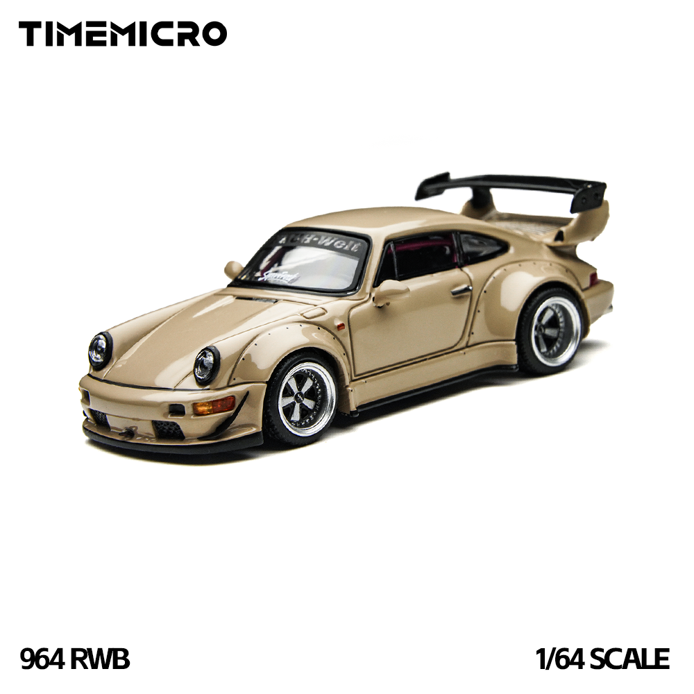 Kids Toys Cars - TimeMicro1:64 RWB 964 ชุดกล่องของขวัญสีเบจ รถโมเดลอัลลอยหล่อขึ้นรูป ของเล่นสะสมสำหรับตั้งโชว์