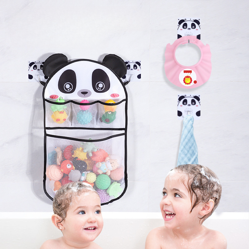 Kids Toys Basket - การ์ตูนอาบน้ําแขวนตะกร้าตาข่ายกระเป๋าห้องน้ํากระเป๋าจัดเก็บสําหรับเด็กทารกของเล่นน้ําสุทธิกระเป๋ากระเป๋า