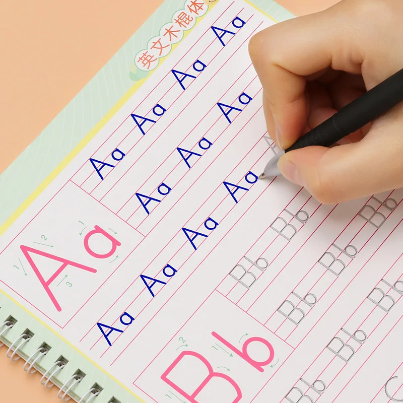 Kids Toys Now - Reusable ตัวอักษรภาษาอังกฤษ Copybook ของเล่นการเขียนมือ Groove Auto