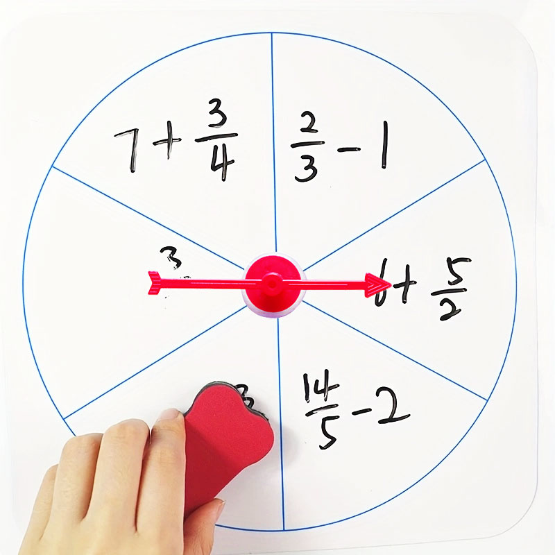 Magnetic Drawing Board - ไวท์บอร์ดแม่เหล็กแบบหมุนได้แบบลบได้ ใช้คู่กับตัวชี้แบบถ้วยดูด ของเล่นแบบอินเทอร์แอคทีฟ เกมการสอน อุปกรณ์ประกอบฉากแบบสุ่ม