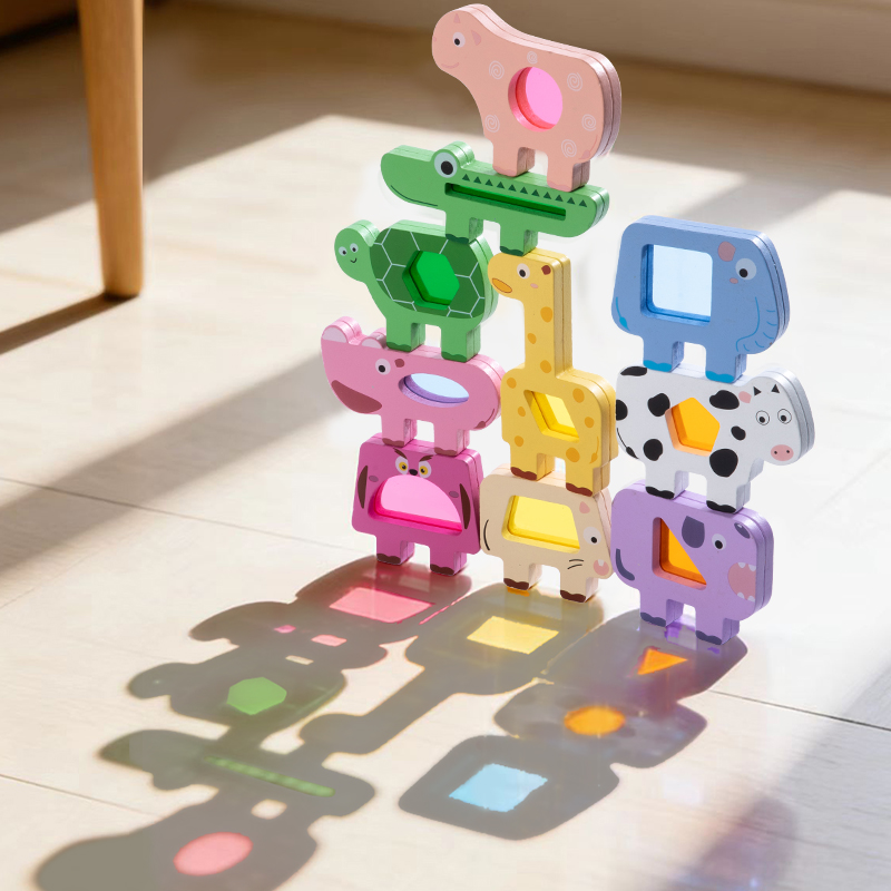 เกมบล็อกไม้รูปสัตว์อะคริลิก ต่ - Wooden Blocks Stacking บทวิจารณ์และราคา