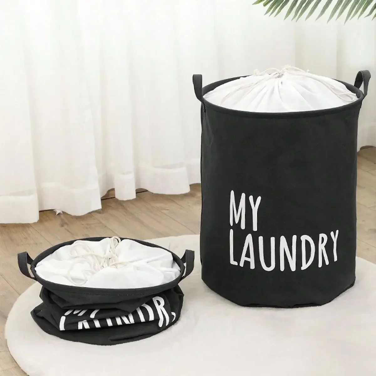 ตะกร้าใส่ผ้าพับได้แบบมีเชือกผู - Kids Toys Basket บทวิจารณ์และราคา