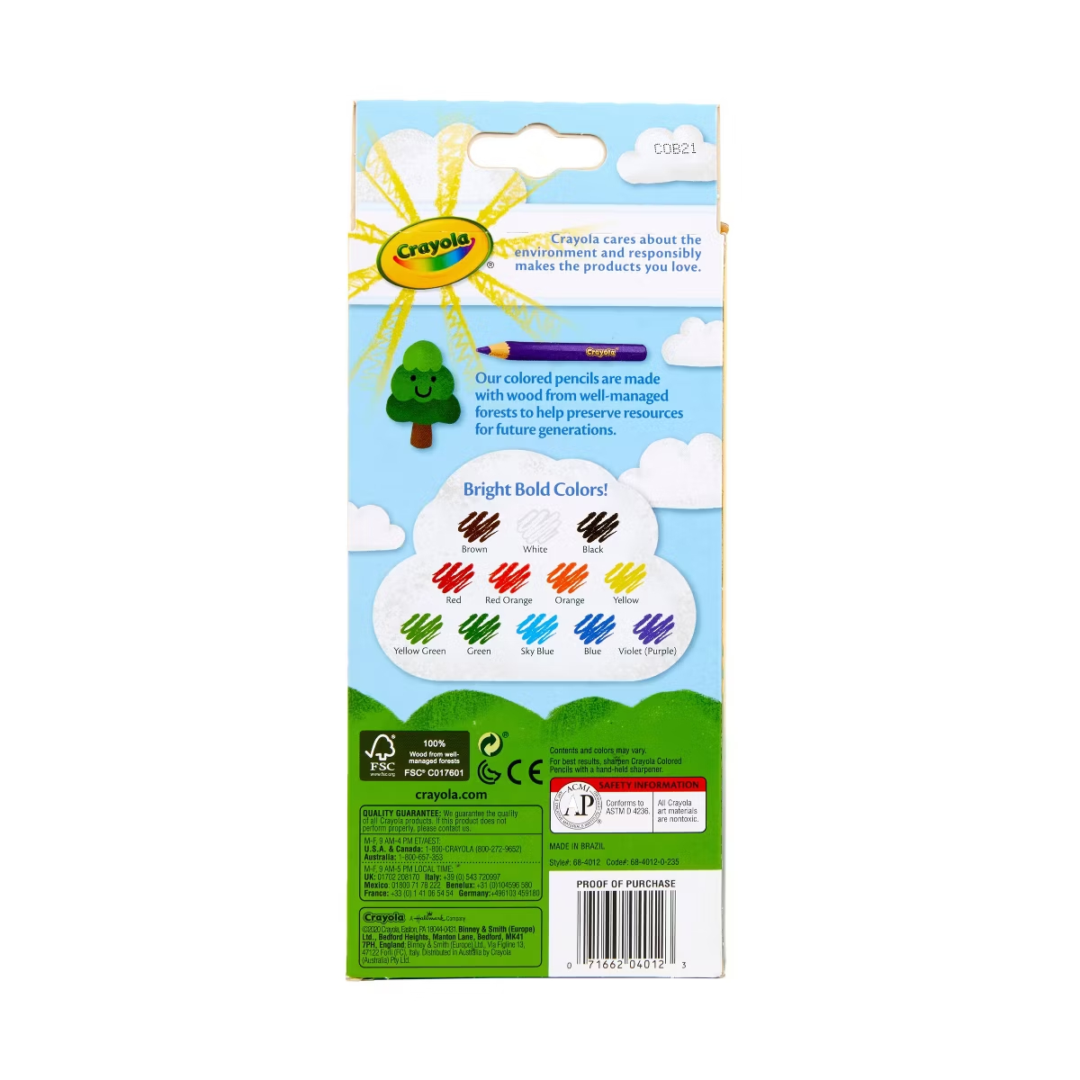 ดินสอสี Crayola 12 แท่ง ปลายแห - Crayola Art Supply บทวิจารณ์และราคา