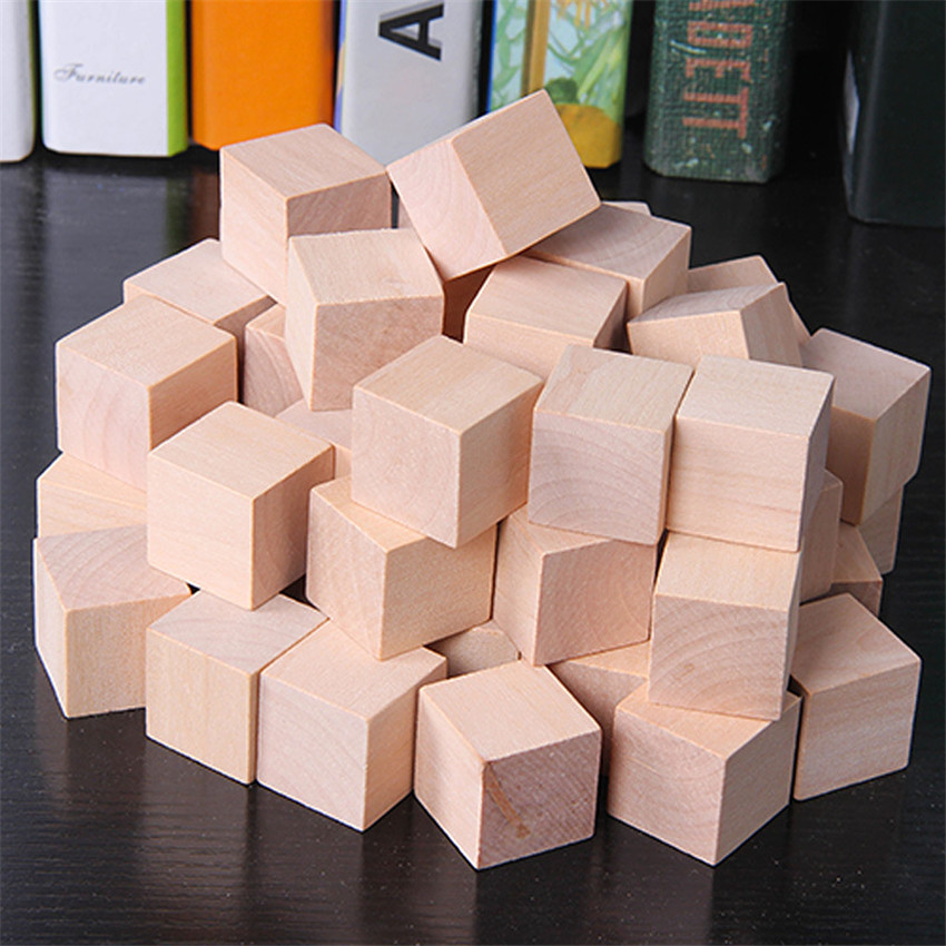 30 ชิ้น/ล็อต 2X2 ซม. ไม้หลากสี - Wooden Blocks Stacking บทวิจารณ์และราคา