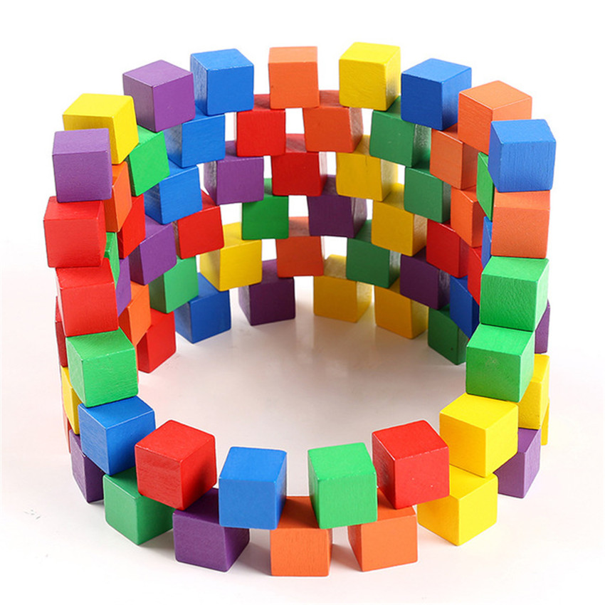 30 ชิ้น/ล็อต 2X2 ซม. ไม้หลากสี - Wooden Blocks Stacking บทวิจารณ์และราคา