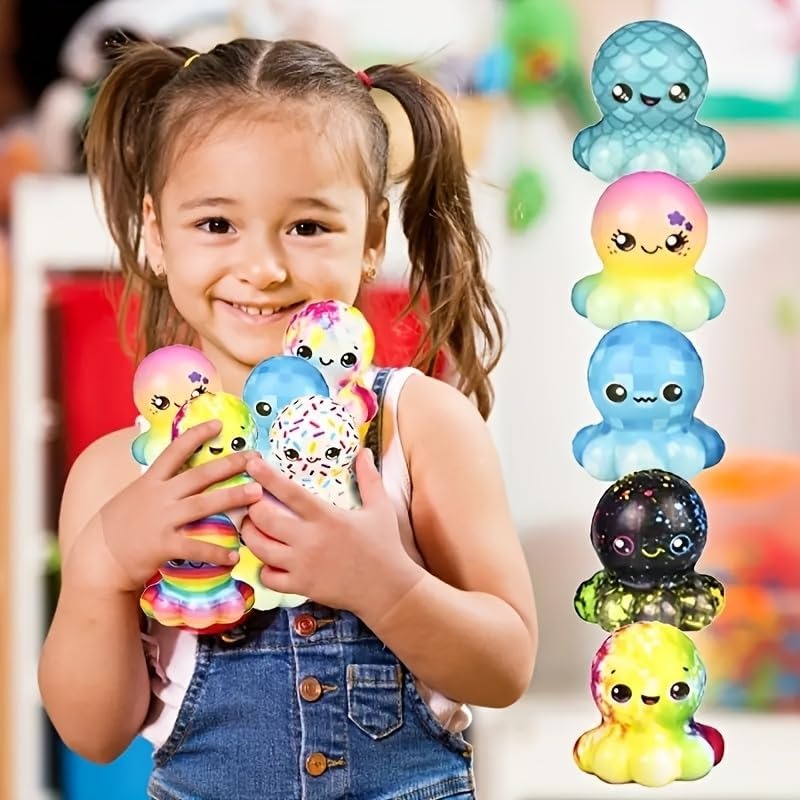 ของเล่นปลาหมึกบีบได้ 6/12 ชิ้น - Kids Toys Basket บทวิจารณ์และราคา