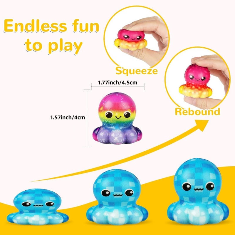 ของเล่นปลาหมึกบีบได้ 6/12 ชิ้น - Kids Toys Basket บทวิจารณ์และราคา