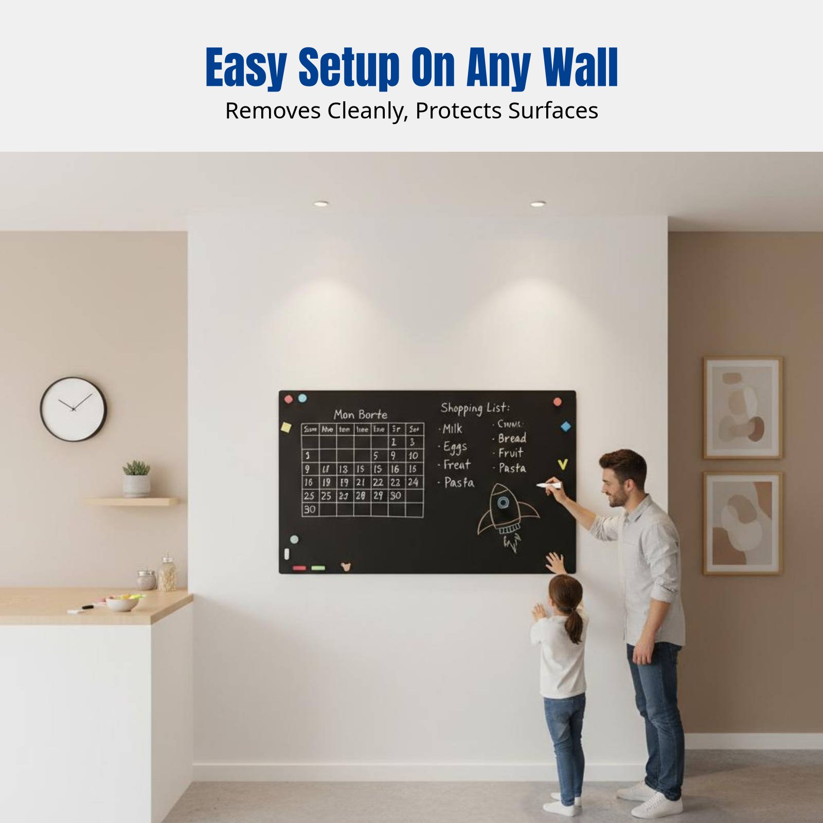 สติกเกอร์ติดผนังไวท์บอร์ดสำหรั - Magnetic Drawing Board บทวิจารณ์และราคา